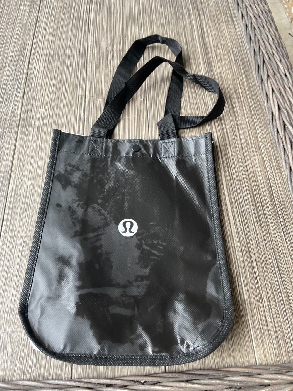 Lululemon Shopping Lunch Bag Reusable Tote Travel Black Large